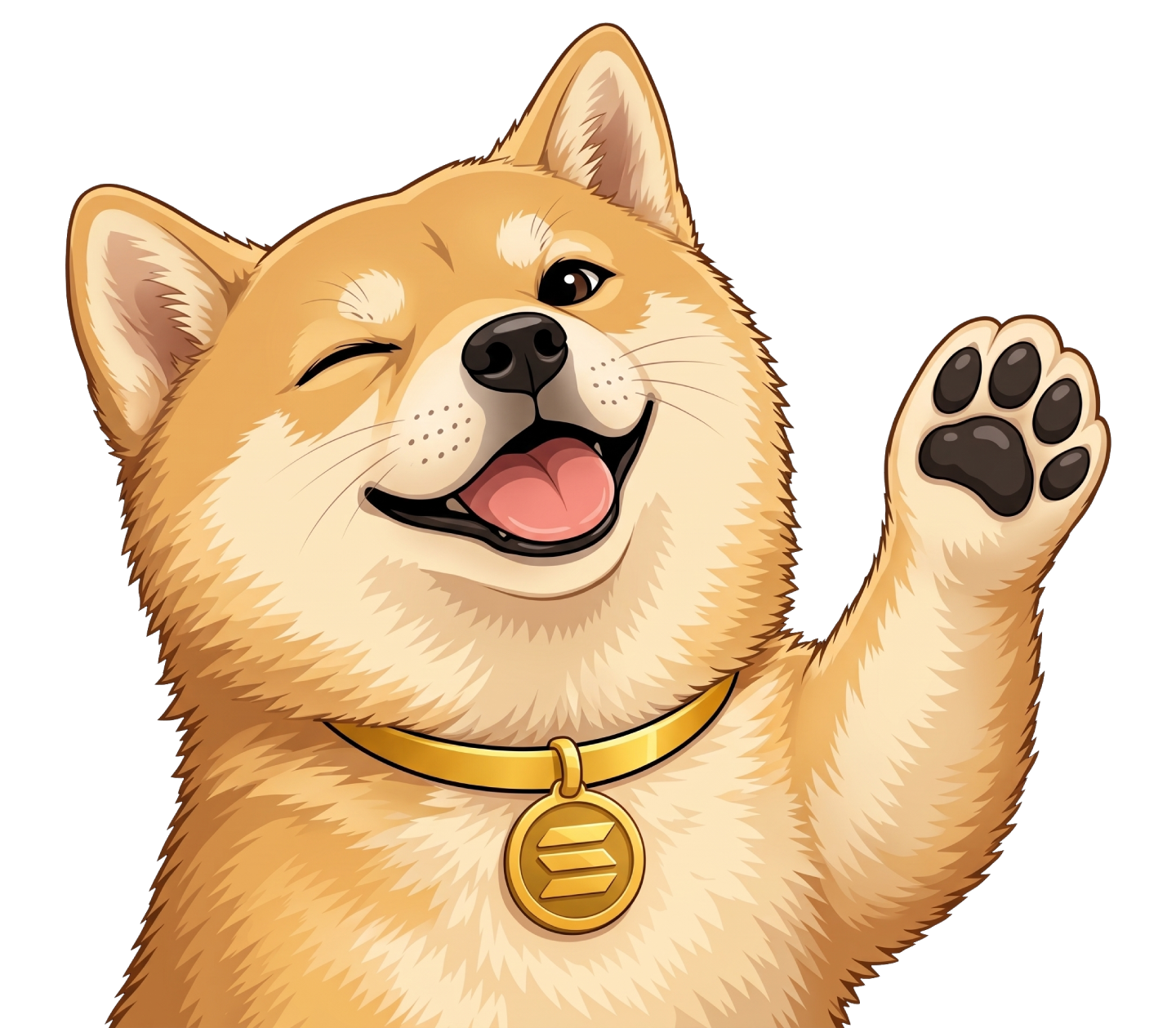 Doge the Shiba Inu waving